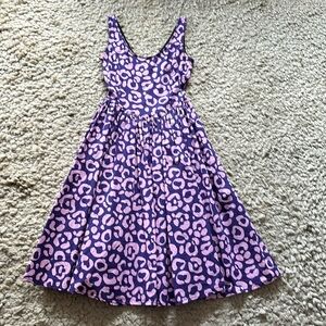 Nooworks pink purple cheetah print “Misty” ballerina dress, size XS